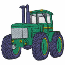 Traktor broderad skjorta polo tröja
