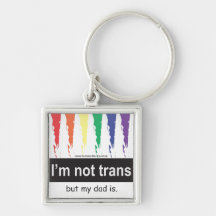 Trans.-pappan kvadrerar Keychain Nyckel Ringar