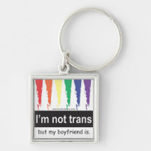 Trans.-pojkvännen kvadrerar Keychain Nyckel Ringar