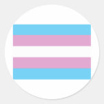 Transgenderprideflagga Runda Klistermärken