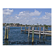 Träpir, Fort Lauderdale skeppsdocka Vykort