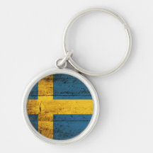 Träsverigeflagga Nyckelringar