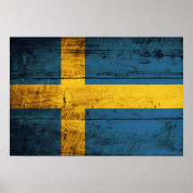 Träsverigeflagga Posters