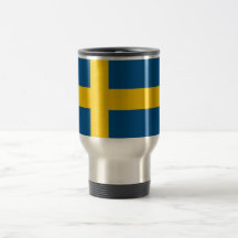 Travel mug med flagga av sverigen muggar