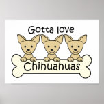 Tre Chihuahuas Print