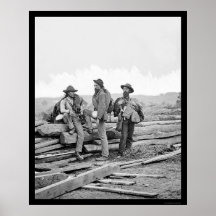 Tre förbundsmedlemfång på Gettysburg 1863 Affisch