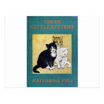 Tre lite kattungar vykort