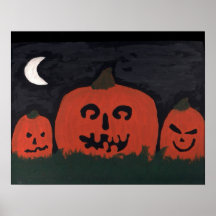 Tre månejack o lantern affischer