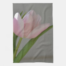 Tre rosa tulpan kökshandduk