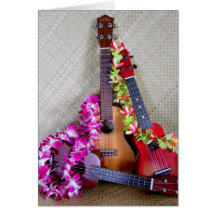Tre Ukuleles Hälsnings Kort