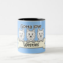 Tre Westies Kaffe Koppar