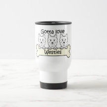 Tre Westies Kaffe Mugg