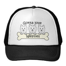 Tre Westies Trucker Keps