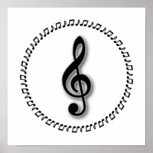 Trebleklavmusik noterar design posters