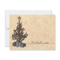 Tree 5,5"" inbjudan x4.25