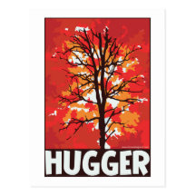 Tree hugger unik höst vykort