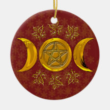 Trefaldig måne & Pentacle #3 Julgransdekorationer