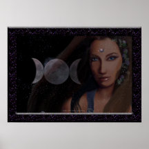 Trefaldigt Moontryck Print