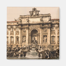 Trevi-fontän, Rome, Lazio, italien Kylskåpsnagnet