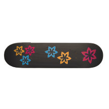 Tri färgblommor skateboards