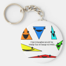 Trianglar är roliga!  Keychain Nyckel Ringar