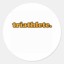 triathlete rund klistermärke