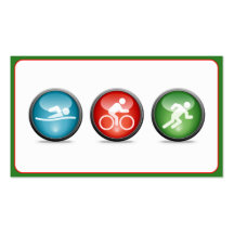 Triathlonlagledarevisitkort (grönt)