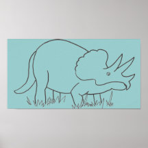 Triceratops Affisch