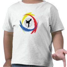 Tricolor Emblem för Karate T-shirt