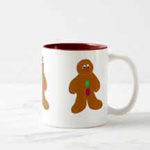 Trio av pepparkaksgubbar kaffe koppar
