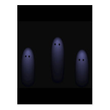 Trio av spöken (denim) vykort