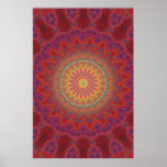 Trippy affisch: Psychedelic radiellt konstverk