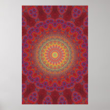 Trippy affisch: Psychedelic radiellt konstverk