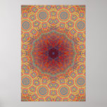 Trippy affisch: Psychedelic radiellt konstverk