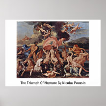 Triumfen av Neptune av Nicolas Poussin Print