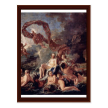 Triumfen av Venus specificerar vid Boucher Françoi Vykort