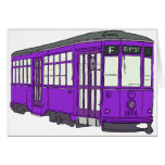 Trolleycar för spårvagn för TrolleyTrolleybusStree Hälsningskort