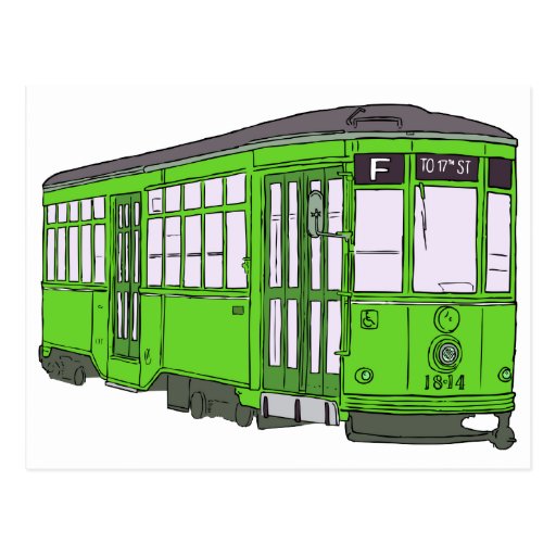 Trolleycar för spårvagn för TrolleyTrolleybusStree Vykort