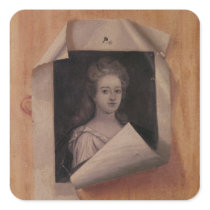 Trompe - l ' oeilstående av en Lady Klistermärken