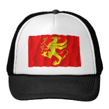 Troms som vinkar flagga kepsar