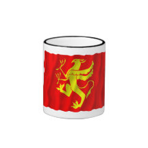 Troms som vinkar flagga muggar