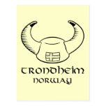 Trondheim norgeViking hatt Vykort