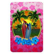 Tropical Sunset Magnets