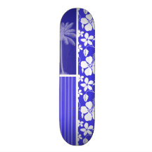 Tropisk blåtthibiskus; Handflatan Skate Board Deck