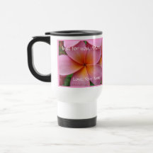 Tropisk blommatravel mug för rosa Plumeria för mam Mugg