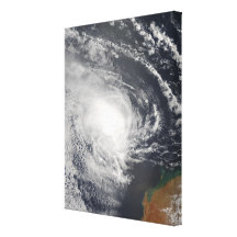Tropisk Cyclone Jacob som att närma sig Australien Sträckt Kanvastryck