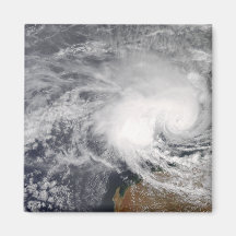 Tropisk Cyclone Nicholas av Australien Kylskåpsnagnet