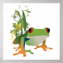 tropisk grodavektordesign posters