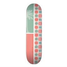 Tropisk lax, korallrosor & Seafoam Skate Board Decks