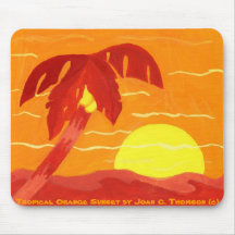 Tropisk orange solnedgång Mousepad Mus Matta